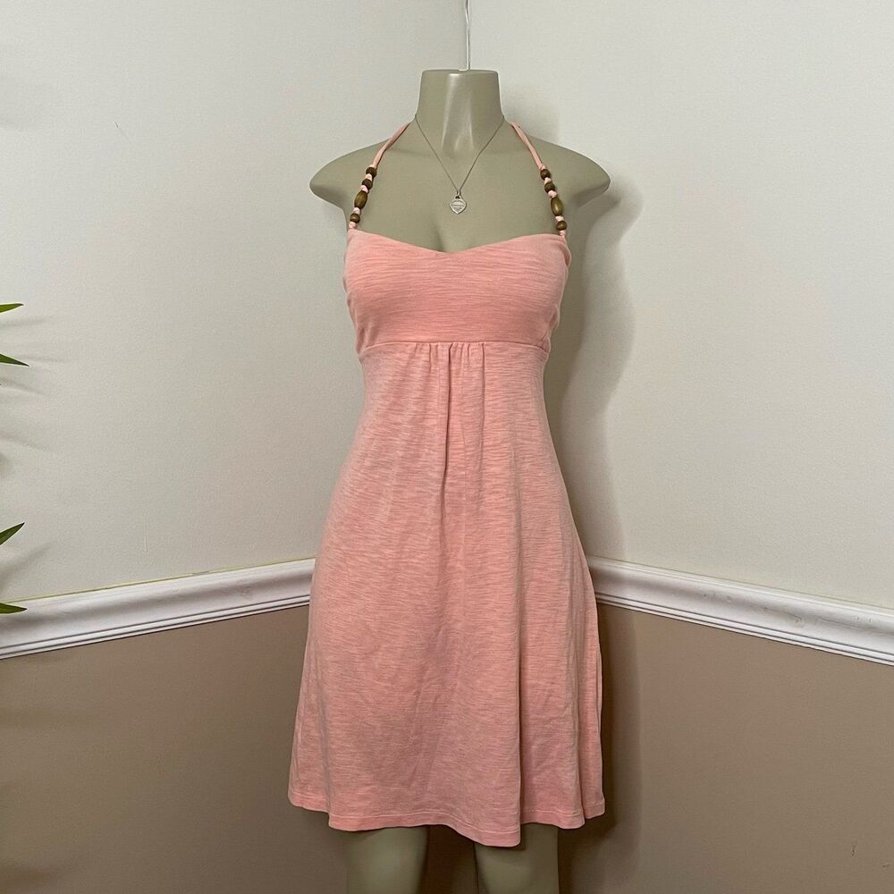 Tommy Bahama Women’s Y2K Vintage Beaded V-Neck Halter Dress